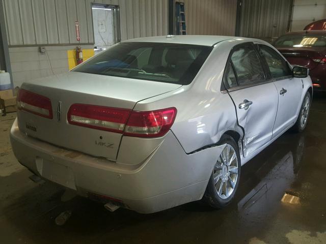 3LNHL2GC6BR771003 - 2011 LINCOLN MKZ SILVER photo 4