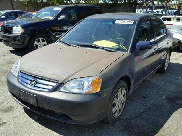 2HGES26723H547319 - 2003 HONDA CIVIC EX ლურჯი ფოტო 2
