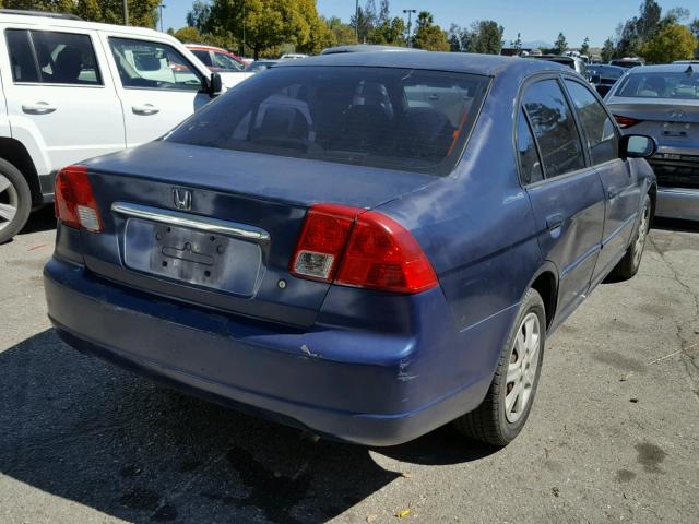2HGES26723H547319 - 2003 HONDA CIVIC EX ლურჯი ფოტო 4