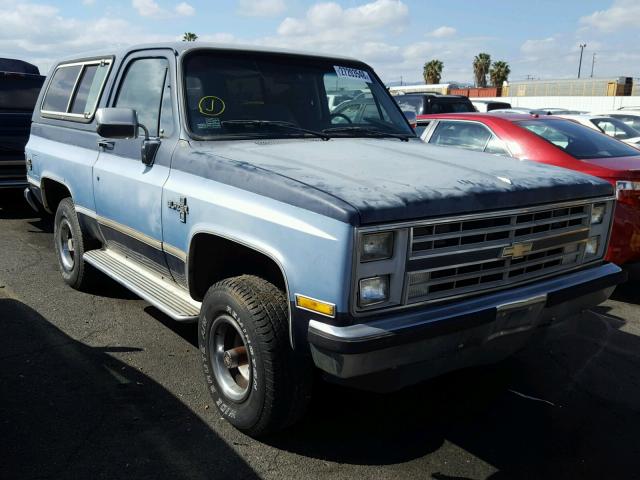 1GNEV18K3HF155595 - 1987 CHEVROLET BLAZER V10 BLUE photo 1