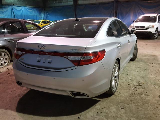 KMHFH4JG3EA360317 - 2014 HYUNDAI AZERA GLS SILVER photo 4