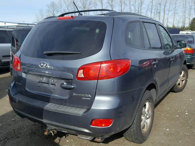 5NMSG73D67H024843 - 2007 HYUNDAI SANTA FE G BLUE photo 4