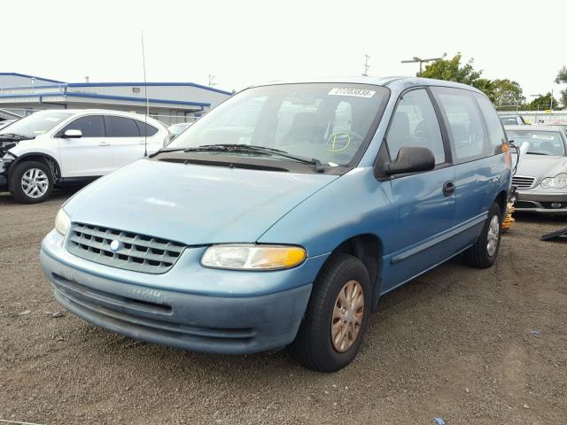 2P4FP25B5WR721386 - 1998 PLYMOUTH VOYAGER BLUE photo 2