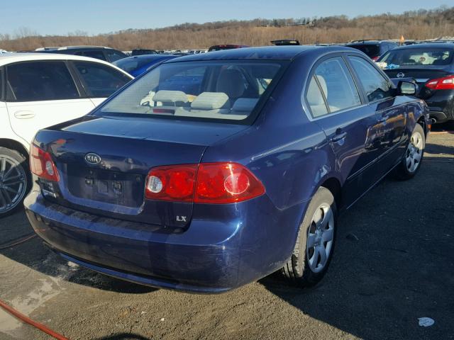 KNAGE123575151066 - 2007 KIA OPTIMA LX BLUE photo 4