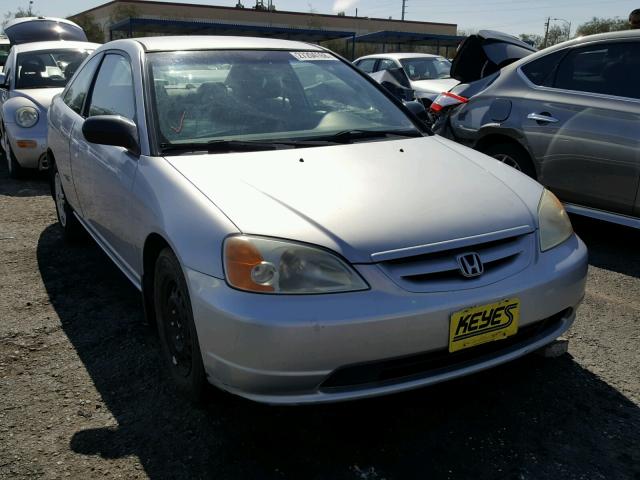 1HGEM22532L009910 - 2002 HONDA CIVIC LX SILVER photo 1