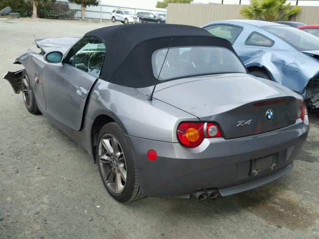 4USBT53443LU00233 - 2003 BMW Z4 3.0 GRAY photo 3