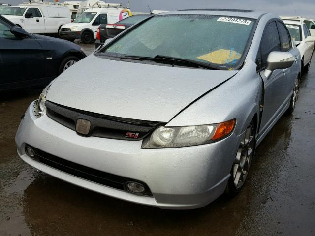 2HGFA55567H701481 - 2007 HONDA CIVIC SI SILVER photo 2