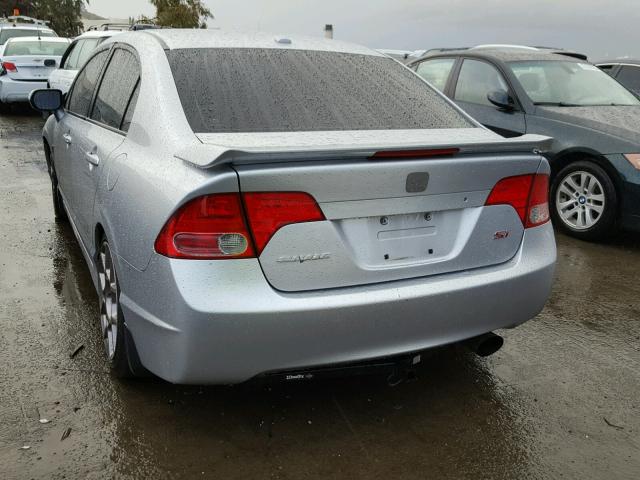 2HGFA55567H701481 - 2007 HONDA CIVIC SI SILVER photo 3