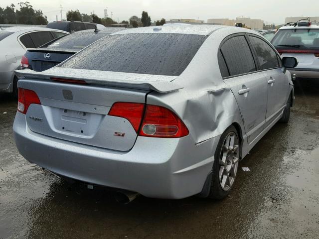 2HGFA55567H701481 - 2007 HONDA CIVIC SI SILVER photo 4