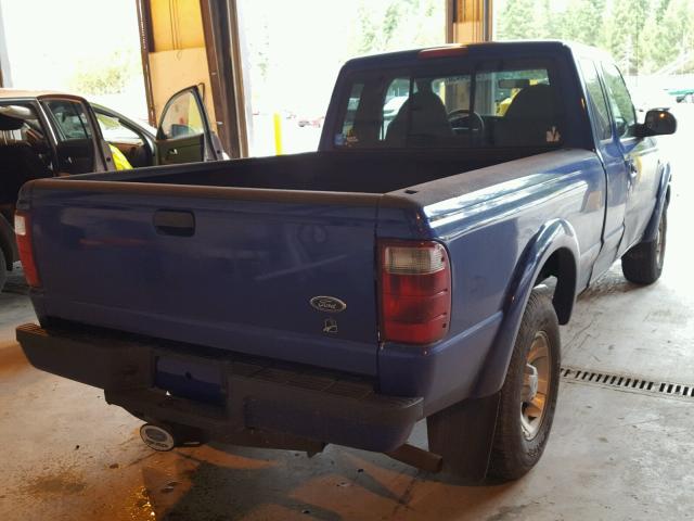 1FTYR14V63PB41378 - 2003 FORD RANGER SUP BLUE photo 4