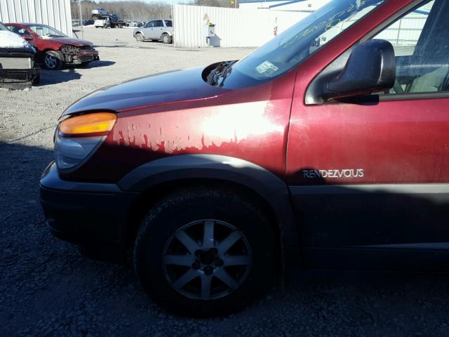 3G5DA03E93S559282 - 2003 BUICK RENDEZVOUS MAROON photo 9