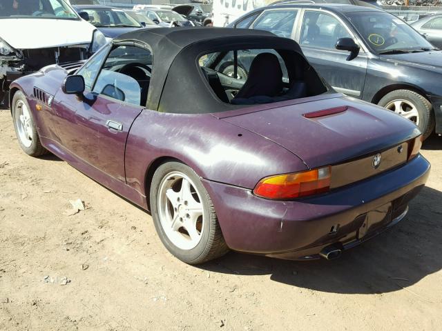 4USCH7327VLB81886 - 1997 BMW Z3 1.9 PURPLE photo 3