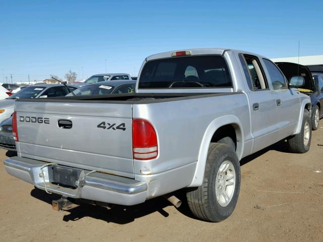 1B7GG2AN21S238213 - 2001 DODGE DAKOTA QUA SILVER photo 4