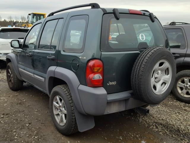 1J4GL48K22W248568 - 2002 JEEP LIBERTY SP GREEN photo 3