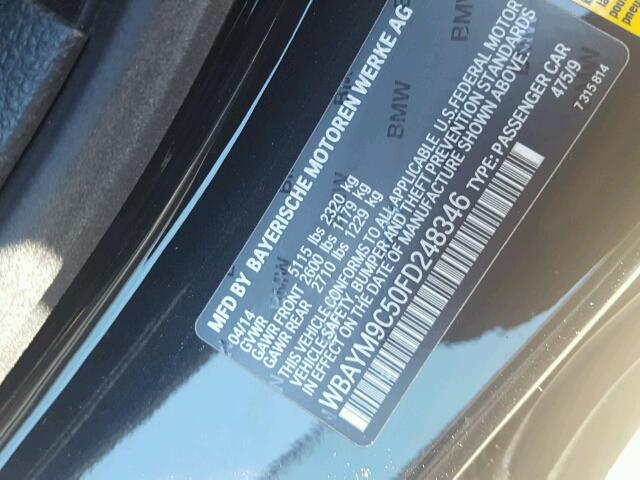 WBAYM9C50FD248346 - 2015 BMW 650 I BLACK photo 10