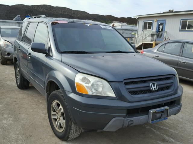 5FNYF18425B000346 - 2005 HONDA PILOT EX BLUE photo 1