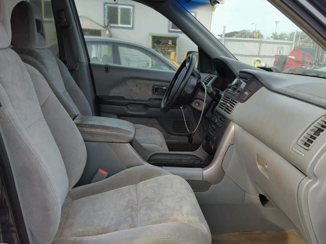 5FNYF18425B000346 - 2005 HONDA PILOT EX BLUE photo 5