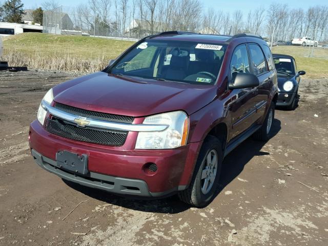 2CNDL23F786309371 - 2008 CHEVROLET EQUINOX LS BURGUNDY photo 2