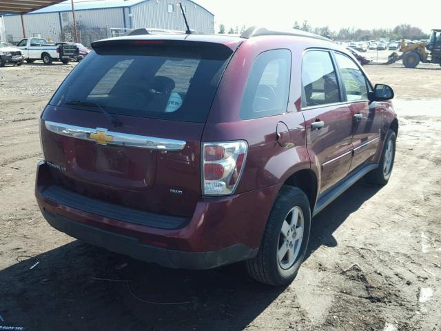 2CNDL23F786309371 - 2008 CHEVROLET EQUINOX LS BURGUNDY photo 4