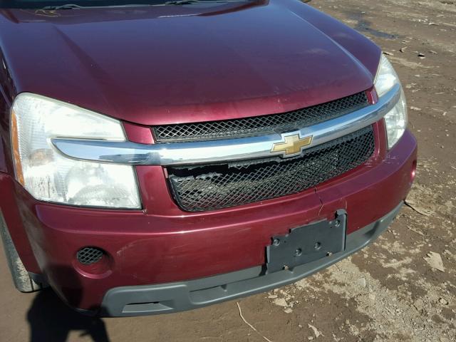 2CNDL23F786309371 - 2008 CHEVROLET EQUINOX LS BURGUNDY photo 9