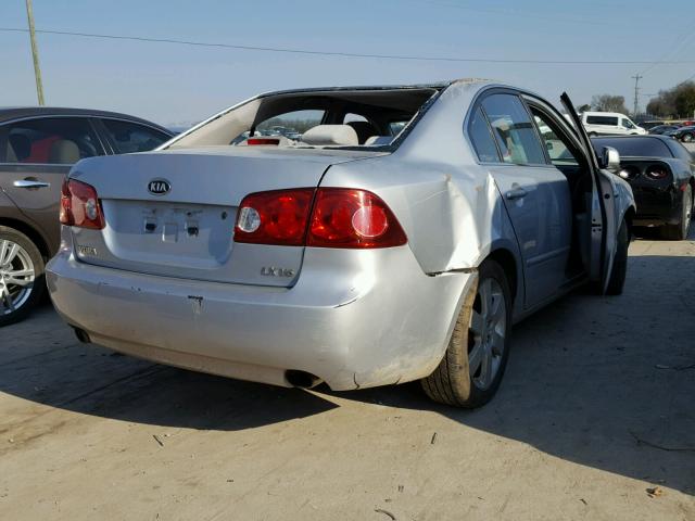 KNAGE124665025807 - 2006 KIA OPTIMA LX SILVER photo 4