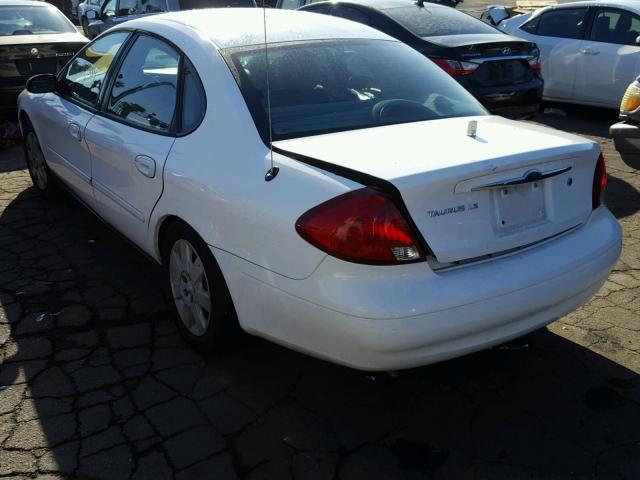 1FAFP52U91A230480 - 2001 FORD TAURUS LX WHITE photo 3