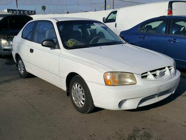 KMHCG35C31U079988 - 2001 HYUNDAI ACCENT GS WHITE photo 1