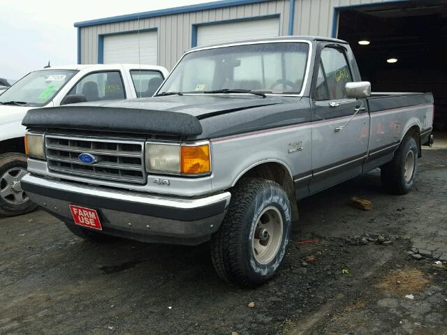 1FTEF14Y7KNA70918 - 1989 FORD F150 GRAY photo 2