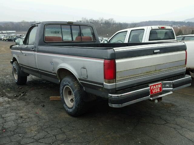 1FTEF14Y7KNA70918 - 1989 FORD F150 GRAY photo 3