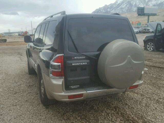 JA4MW51R81J005186 - 2001 MITSUBISHI MONTERO LI BLACK photo 3