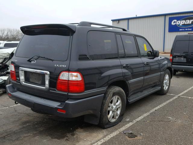 JTJHT00W843541314 - 2004 LEXUS LX 470 BLACK photo 4