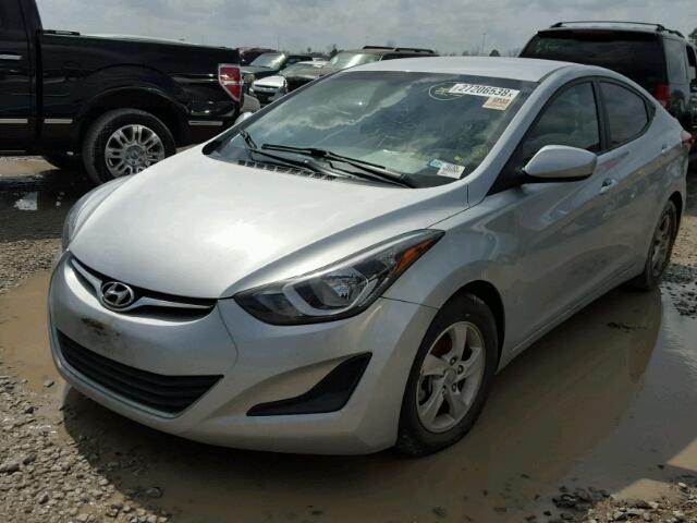 5NPDH4AE6EH523884 - 2014 HYUNDAI ELANTRA SE SILVER photo 2