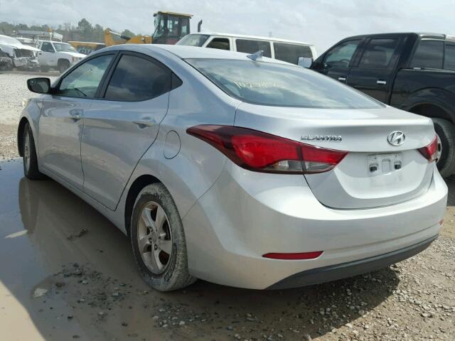 5NPDH4AE6EH523884 - 2014 HYUNDAI ELANTRA SE SILVER photo 3