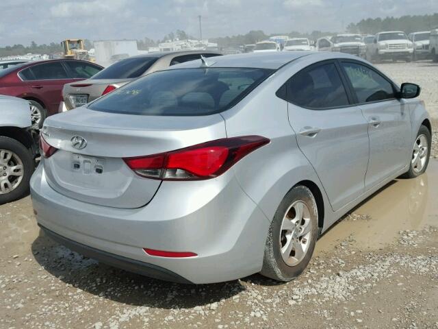 5NPDH4AE6EH523884 - 2014 HYUNDAI ELANTRA SE SILVER photo 4