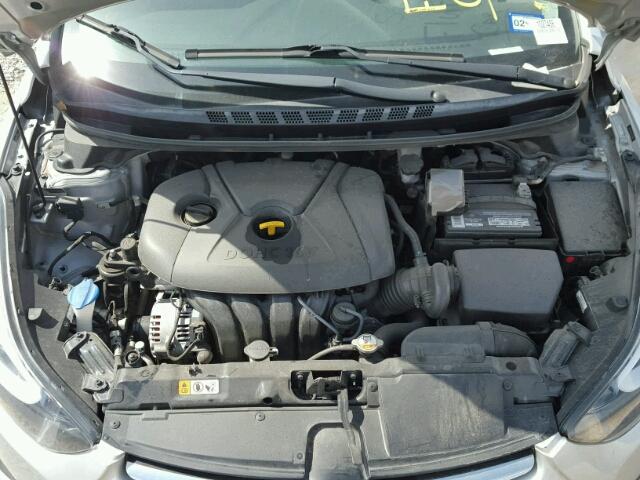 5NPDH4AE6EH523884 - 2014 HYUNDAI ELANTRA SE SILVER photo 7