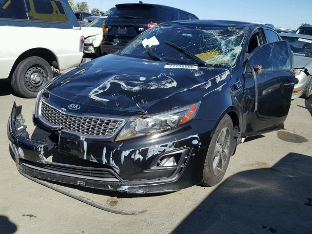 KNAGM4AD0E5070214 - 2014 KIA OPTIMA HYB BLACK photo 2