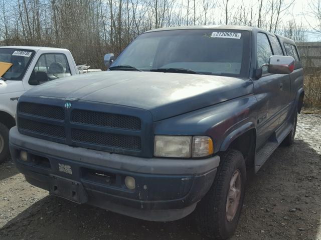 3B7HF13Z3VG711566 - 1997 DODGE RAM 1500 GREEN photo 2