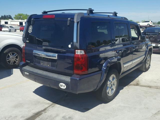1J8HH58NX6C144423 - 2006 JEEP COMMANDER BLUE photo 4