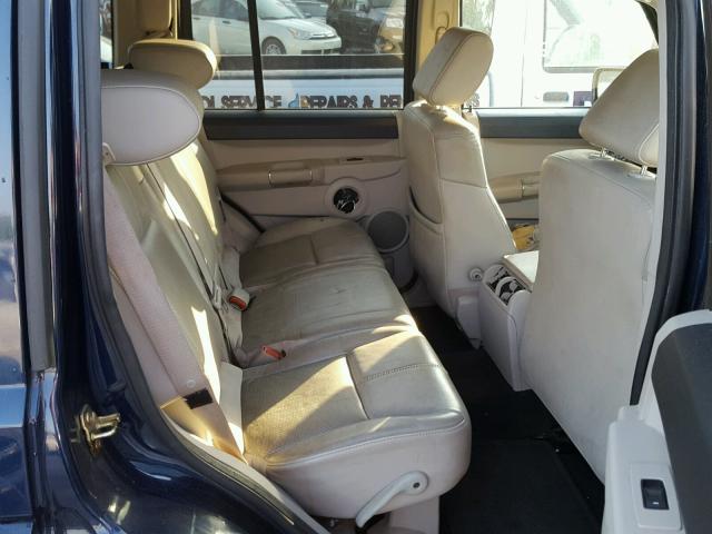 1J8HH58NX6C144423 - 2006 JEEP COMMANDER BLUE photo 6