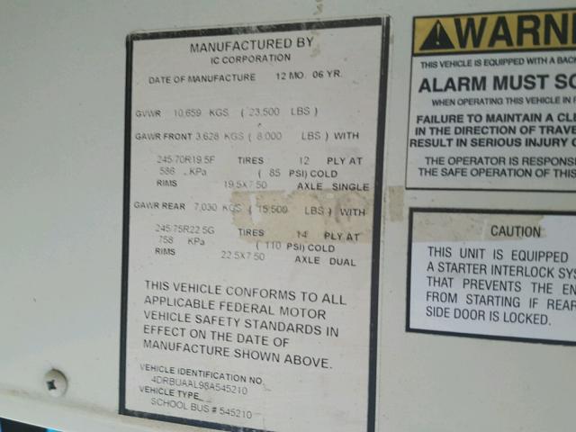 4DRBUAAL98A545210 - 2008 IC CORPORATION 3000 白色 照片 10