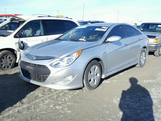 KMHEC4A47BA001547 - 2011 HYUNDAI SONATA HYB SILVER photo 2