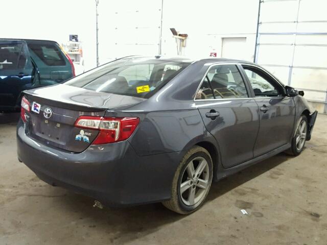 4T1BF1FK1DU248838 - 2013 TOYOTA CAMRY L/SE GRAY photo 4