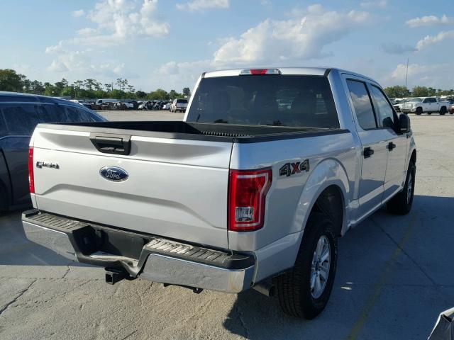1FTEW1EF6HFC90874 - 2017 FORD F150 SUPER SILVER photo 4