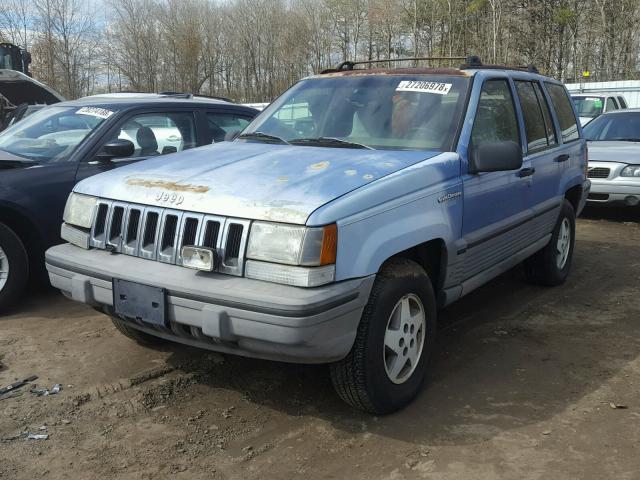 1J4GZ58S4PC619145 - 1993 JEEP GRAND CHER BLUE photo 2