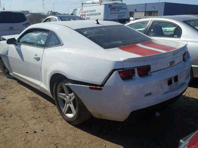 2G1FB1E31C9131907 - 2012 CHEVROLET CAMARO LT WHITE photo 3