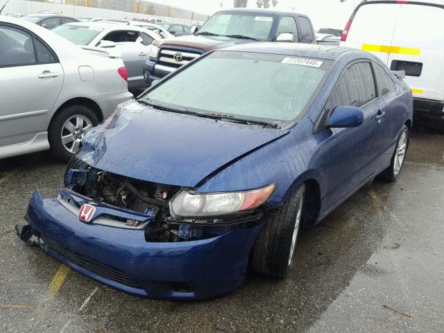 2HGFG21566H706746 - 2006 HONDA CIVIC SI BLUE photo 2