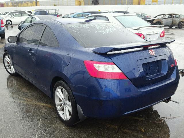 2HGFG21566H706746 - 2006 HONDA CIVIC SI BLUE photo 3