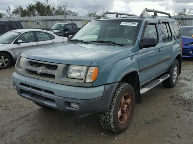 5N1ED28Y91C514487 - 2001 NISSAN XTERRA XE BLUE photo 2