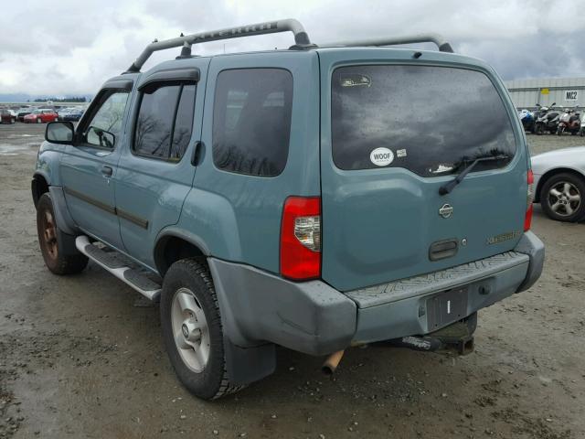 5N1ED28Y91C514487 - 2001 NISSAN XTERRA XE BLUE photo 3