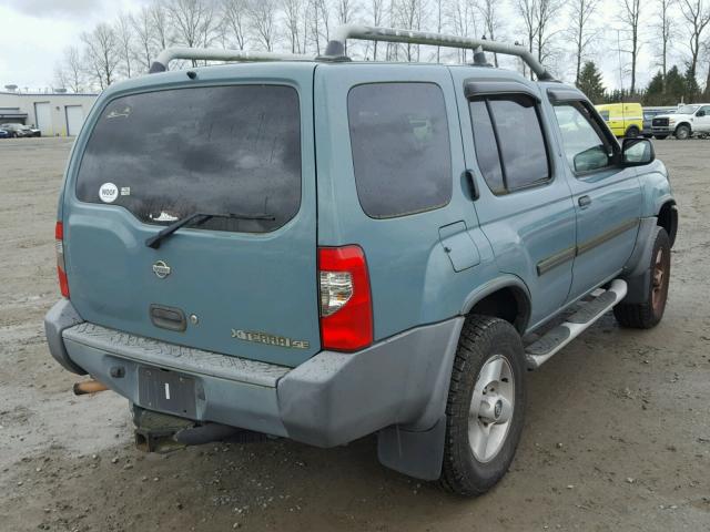 5N1ED28Y91C514487 - 2001 NISSAN XTERRA XE BLUE photo 4